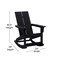 Merrick Lane Set of 2 Wellington UV Treated All-Weather Polyresin Adirondack Rocking Chair for Patio, Sunroom, Deck and More